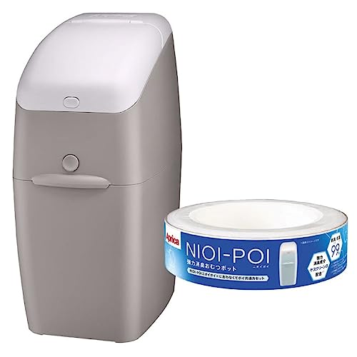 Aprica(アップリカ) 強力消臭おむつポット ニオイポイ グレージュ 専用カセット1個付 紙おむつ処理 NIOI-POI 本体 219572 Aprica(アップリカ) 強力消臭おむつポット ニオイポイ グレージュ 専用カセット1個付 紙おむつ処理 NIOI-POI 本体 219572