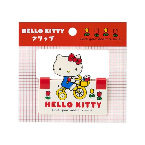 ハローキティ/-/321389・Color:ハローキティ・本体サイズ：クリップ:約幅7×奥行2.3×高さ6.3cm。主な材料・原料：ABS樹脂・エンボス加工。厚めの書類やメモを止めるのに便利。・(C) 2024 SANRIO CO. LTD.商品紹介 心ときめく身の回り雑貨~いつまでもサンリオ~。どこかレトロで懐かしさを感じられるデザインにほっこり。書類やメモはもちろん、レシピ本やお菓子の袋を留めるのにもお役立ち。 安全警告 金属部分を乳幼児がなめたり、口に入れたり、飲み込む等しないように、お取り扱いに注意してください。