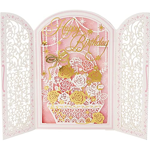 樂天商城 - サンリオ(SANRIO) バースデーカード レーザーカット バラ グリーティングカード 海外輸送可 BD102-2831549