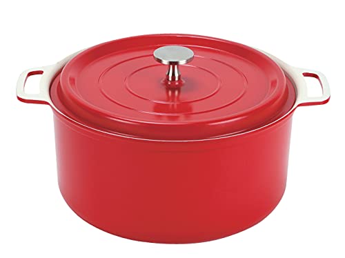パール金属 無水調理ができるセラミック加工IH対応両手鍋22cm レッド HB-5726