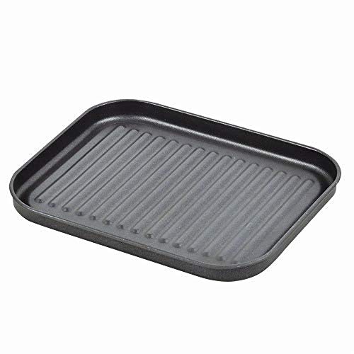 パール金属(PEARL METAL) ベイクウェア ブラック 幅25.5×奥行21.5×高さ2cm ふっ素加工 オーブントースター用プレート こ