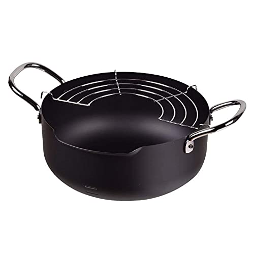 パール金属 天ぷら鍋 22cm IH対応 注ぎやすい 鉄 揚げ物鍋 メイドインジャパン 日本製 HB-1891