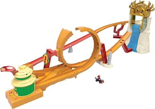 樂天商城 - ホットウィール(Hot Wheels) ザ・スーパーマリオブラザーズ・ムービー ジャングル王国レース(マリオカート1台付き) 【ミニカー】【プレ