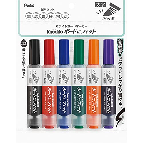 Rakuten - ぺんてる ホワイトボードマーカー ボードにフィット フィット芯太字 6色 EMWL5BF6ST
