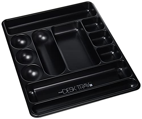 PLUS(プラス) プラス デスクトレー L 310×390×37mm 63-809 ブラック