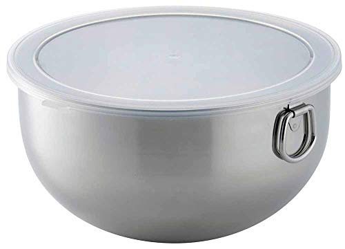 下村企販 ボウル 20cm フタ付き 【日本製】 深型 保存容器 下ごしらえ 一時保存 混ぜやすい 発酵 パン作り ステンレス ママクック 燕三