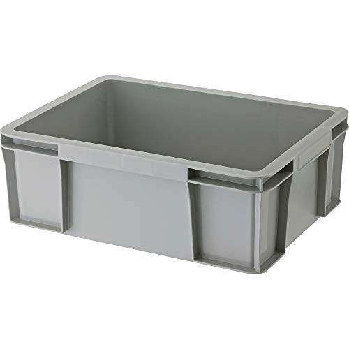 TRUSCO(トラスコ) THC型コンテナ ボックス型コンテナ 収納ケース 収納ボックス 有効内寸375×245×134 グレー THC-13B