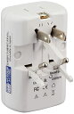 カシムラ(Kashimura) 海外用 変換プラグ 2口電源 + USB2.1Aポート 世界対応 電源プラグA/B/C/O/SE/BF / B3