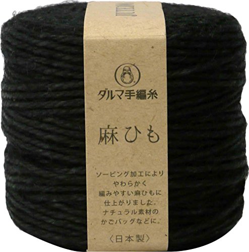 Rakuten - 横田 DARUMA 麻ひも クラフト 極太 col.4 ブラック 系 約100m 3玉セット 01-4040