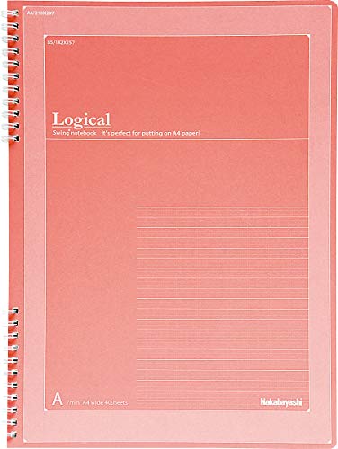 A罫-/-/NW-A401WA・パッケージ個数:1・A4ワイド：ヨコ224×タテ306×厚み5mm・本体重量：295g・本文：上質紙・70g/・A罫（7mm）・36行・40枚・表紙：コートボール紙・Wリング製本スイング・ロジカルWリングノート
