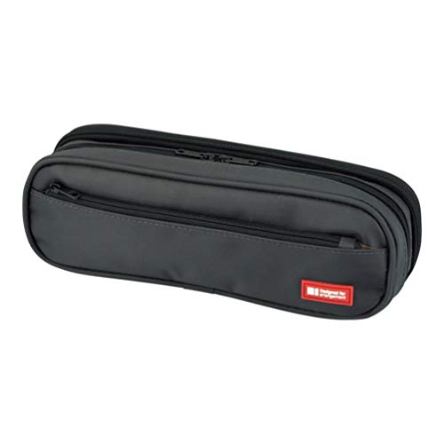 ダブル黒/2WAYタイプ/A7557-24・Color:黒Size:2WAYタイプ・パッケージ個数:1・【機能】可動式の内部仕切りで2wayに使用できる・【特長】大容量/ダブルタイプ・【前面】20cmの定規が入るファスナーポケット付き・【サイズ】縦75×横240×厚さ60mm・【商品重量】120g●面ファスナーで留められた仕切りを動かすことで内部の仕切り方を2ウェイに変えられます。