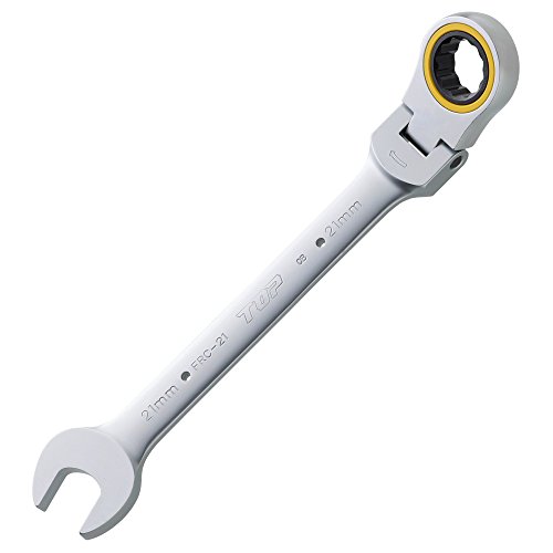 トップ工業 (TOP) 首振りラチェットコンビ 対辺21mm 首振り180° 送り角度5° ギアレンチ FRC-21