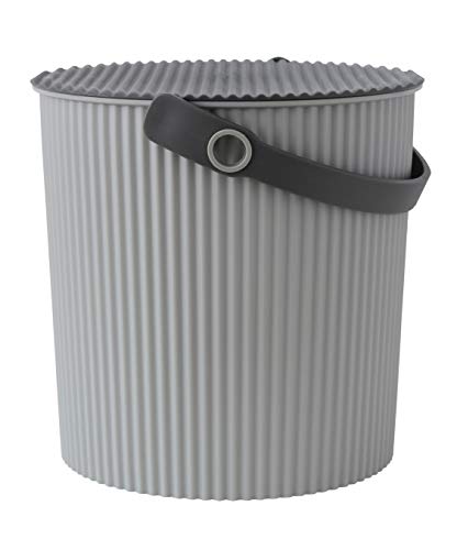 八幡化成 フタ付きバケツ オムニウッティ リュクスグレー L 10L sceltevie omnioutil ナチュラリュクス..