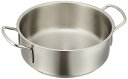 遠藤商事 業務用 ムラノ 外輪鍋 (蓋無)28cm IH対応 18-8ステンレス ASTH905