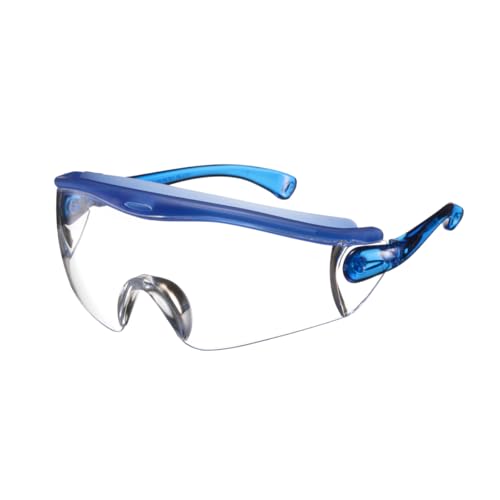 山本光学 YAMAMOTO SN-730 保護めがね 球面レンズ 上部クッションバー 角度調節 / 3段階 クリスタルブルー PET-AF(両面