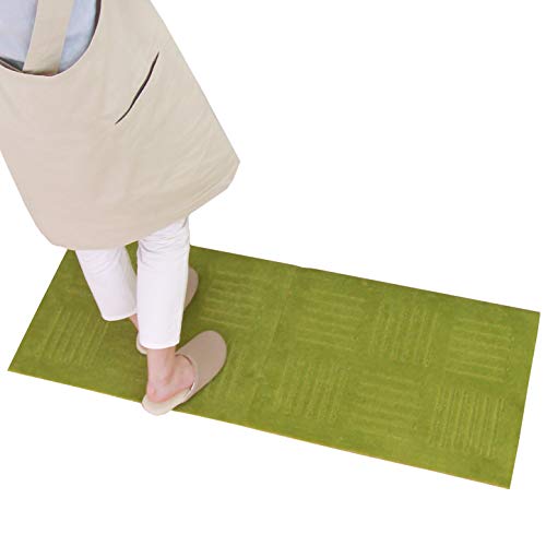 Kitchen Mats - オカ(OKA) ジョイントキッチンマット ピタプラス ブリック 約45×60cm (2枚組) グリーン