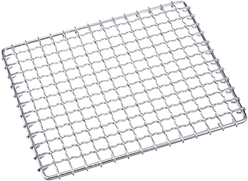遠藤商事 TKG 焼き網 27cm 幅(mm)×奥行(mm):270×240 重量:502g 材質:鉄・クロームメッキ 線の直径φ2.5mmの太