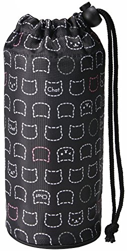 トルネ ペットボトル カバー ホルダー ケース 保冷 保温 500ml用 猫 シンプルキャット ブラック P-3302