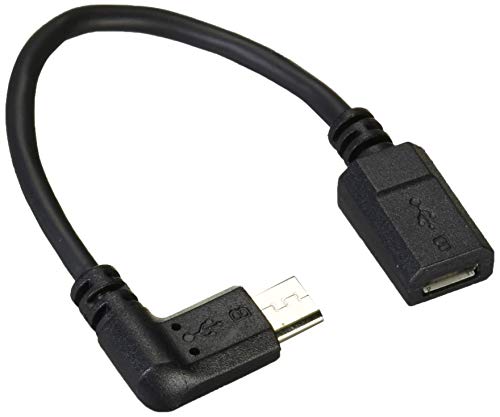 エレコム(ELECOM) ELECOM 変換アダプタ L字 microBメス-microBオス USB2.0 ブラック 0.1m TB-MBFM