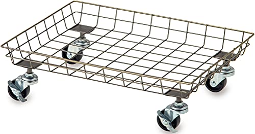 ポッシュリビング キャスターバスケット 37×27×11cm アンティークゴールド 63685