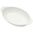 TAMAKI グラタン皿 フォルテモア ホワイト 直径21.2×奥行12.5×高さ4.7cm 400ml 電子レンジ・食洗機・オーブン対応 軽量