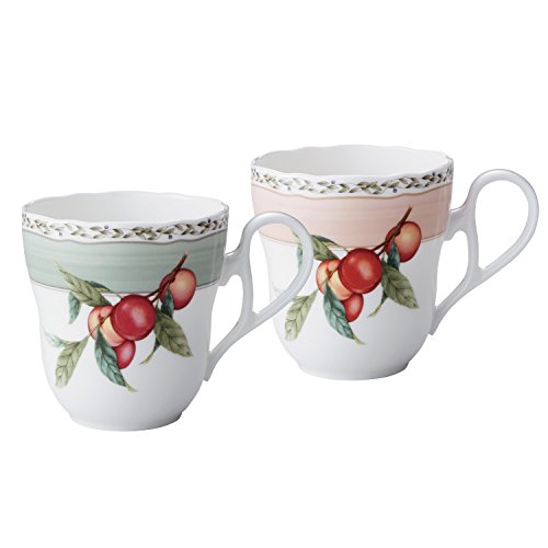 Noritake ノリタケ マグカップ ( 色変り ペアセット ) 375cc オーチャードガーデン 電子レンジ対応 2個 アトモスグリーン ・