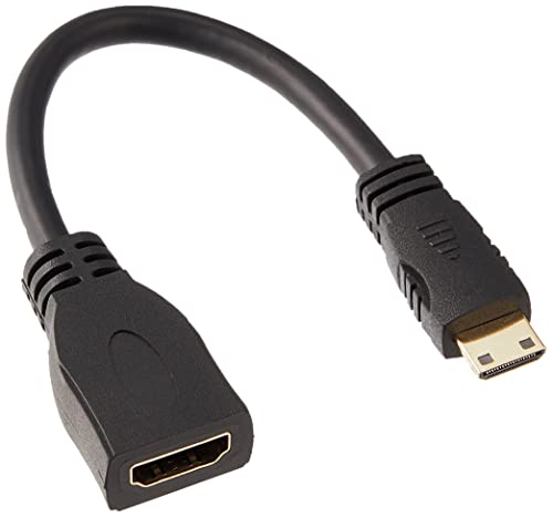쥳 HDMI (᥹) - Mini HDMI () Ѵ֥ 10cm ֥å AD-HDAC2BK