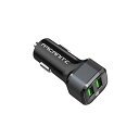 【 限定】ARCANITE Quick Charge 3.0 (36W/6A 2ポート USBカーチャージャー) 2ポート同時に急速充電 iPh