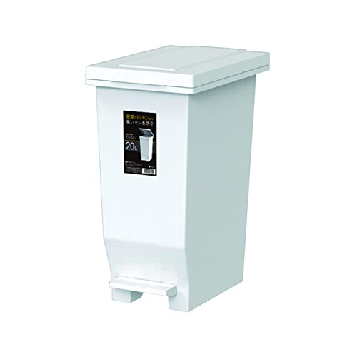樂天商城 - アスベル フタ付きゴミ箱 キッチン 20L エバンMP密閉ペダル しっかり密閉 白 ニオイ漏れ防ぐ A6300