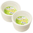 中村(Nakamura) 使い捨て食器 ホワイト 350ml さとうきび繊維 ECO 業務用 13cm 50枚入 2個セット