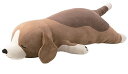 りぶはあと 抱き枕 プレミアムねむねむアニマルズ ビーグル犬のビッキー Lサイズ(全長約70cm) ふわふわ もちもち ぬいぐるみ だきまくら