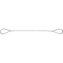 TRUSCO(トラスコ) ワイヤーロープスリング Aタイプ アルミロック 8mm×1m TWAL-8S1