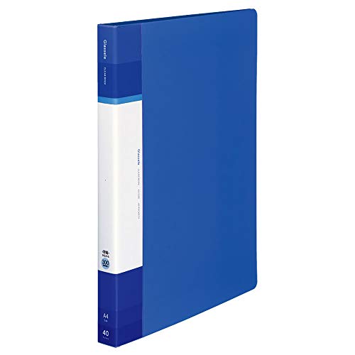 コクヨ ファイル クリヤーブック グラッセル 固定式 A4 40枚 ブルー ラ-GLB40B