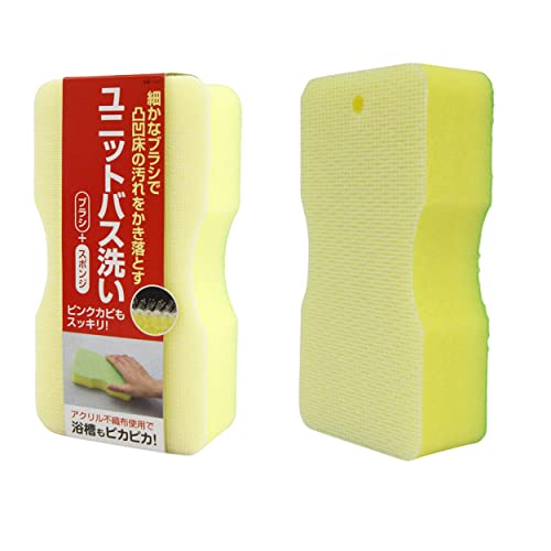 1個ユニットバス用ブラシスポンジ/-/31347・Style:1個・パッケージ個数:1・細かなブラシで凸凹床の汚れをかき落とす・従来のスポンジでは洗えなかった、細かな凸凹面の汚れをブラシがかき落とします。・不織布面はアクリル繊維の力で水だけで浴槽などの汚れを落とします。(必ず水を含ませて使用してください)・吊るして保管するのに便利な穴あき&吊りひも付きです。商品紹介 ●細かなブラシで凸凹床の汚れをかき落とす。●従来のスポンジでは洗えなかった、細かな凸凹面の汚れをブラシがかき落とします。●不織布面はアクリル繊維の力で水だけで浴槽などの汚れを落とします。(必ず水を含ませて使用してください)。 原材料・成分 品番31347　サイズ（幅×奥行×高さ）:83×43×158mm　重量24g