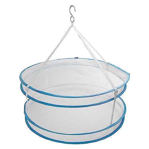 ダイヤ (Daiya) 洗濯 物干し 平干しネット 物干しネット 折りたたみ 2段 型崩れ防止 円形 落下防止 ラウンドガード ニット セーター