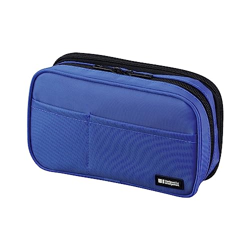 リヒトラブ ペンケース ブックタイプ ダブル ブルー 海外モデル A7555-108(3.0)