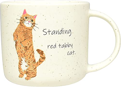 マグカップ茶トラ/-/40922・パッケージ個数:1・サイズ(約):幅11×径8.3×高さ7.6cm、容量300ml・本体重量(約):225g・素材・材質:陶磁器・生産国:日本・家庭用食洗機:使用可、家庭用電子レンジ:使用可ネコの色々な動作を可愛らしく描いたマグ、マグカップ裏の肉球が可愛い