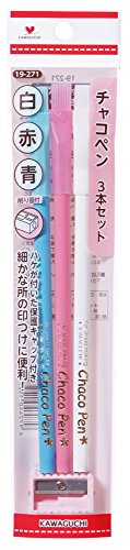 KAWAGUCHI(カワグチ) ソーイング手芸用品 チャコペン3本セット(削り器付) 19-271