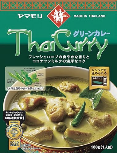 -/180グラム (x 5)/b177-35・FlavorName:グリーン・パッケージ個数:5・内容量:180g×5・原材料:鶏肉、ココナッツミルク、野菜(なす、にんにく)、カレーペースト(レモングラス、唐辛子、にんにく、シャロット、食塩、こぶみかんの皮、ガランガル、ケール、その他)、ナンプラー、大豆油、砂糖、ココナッツパウダー(乳成分を含む)、唐辛子、レモングラス、こぶみかんの葉、食塩、ガランガル、パクチーの根、ターメリック、こぶみかんの皮、パクチーの種、バジル、シュリンプペーストパウダー(えびを含む)、ホワイトペッパー、クミン/pH調整剤、増粘剤(加工でん粉)、塩化カルシウム・商品サイズ(高さx奥行x幅):17cm×12cm×13cm・カロリー:1箱(180g)当たり259kcal商品紹介 青唐辛子の辛さに野菜の甘味が絶妙に融合したタイの代表的なカレー。タイ現地でしか手に入らない食材を使用し、タイの自社工場で生産、輸入しています。具材にタイナスを使用しました。またパームシュガーを使用する事で奥深いコクを演出し本格感を高めました。日本と同じ水準の品質管理を適用したタイの現地自社工場で、本格的な味わいに仕上げました。レトルトパウチ食品ですので、ご家庭で手軽に本場タイの味をお楽しみいただけます。1箱で180g(1人前)。保存料無添加。 原材料・成分 鶏肉、ココナッツミルク、野菜(なす、にんにく)、カレーペースト(レモングラス、唐辛子、にんにく、シャロット、食塩、こぶみかんの皮、ガランガル、ケール、その他)、ナンプラー、大豆油、砂糖、ココナッツパウダー(乳成分を含む)、唐辛子、レモングラス、こぶみかんの葉、食塩、ガランガル、パクチーの根、ターメリック、こぶみかんの皮、パクチーの種、バジル、シュリンプペーストパウダー(えびを含む)、ホワイトペッパー、クミン/pH調整剤、増粘剤(加工でん粉)、塩化カルシウム
