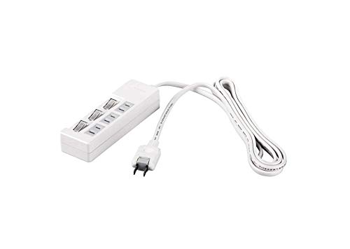 バッファロー BUFFALO 2ピン電源タップ 3個口 個別スイッチ 1m ホワイト BSTAPSW2310WH
