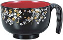 カノー(Kano) らくらく汁椀 桜 黒