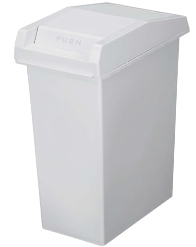 For Separated Refuse - TONBO 新輝合成 トンボ ユニード ゴミ箱 スライド フタロック機構付き キッチン 33リットル ホワイトグレー 幅24.5×奥行41.5×