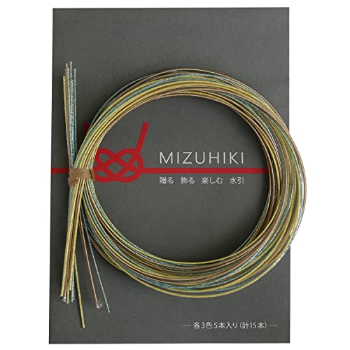 piece MIZUHIKI 水引アソートセット リーフレット付 3色各5本入 くちなし PHC-100-8 90cm