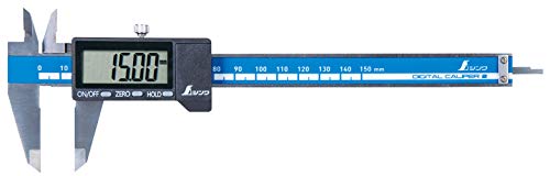 ブルー/大文字2 150mm/19995・Size:大文字2 150mmPatternName:単品・パッケージ個数:1・読み取りやすい大型液晶のデジタルノギスです。・外側測定、内側測定、深さ測定、段差測定、比較測定、間接測定と幅広く使用できます。・保管や持ち運びに便利な収納ケース付です。・測定範囲：0.01〜150mm・最大許容誤差 外側測定：±0.03大きな数字で読み取りやすいデジタルノギスです。