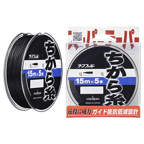 樂天商城 - ヤマトヨテグス(YAMATOYO) ナイロンライン サーフファイター ちから糸 15m×5 2-14号 ブラック