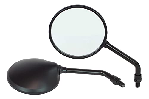 スペシャルパーツ武川(TAKEGAWA) クラシックミラー M10 逆ネジ 左右セット ブラック 06-01-1140