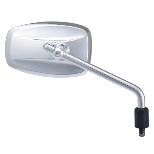 デイトナ(Dayotna) バイクミラー ハイビジミラー 10mm正ネジ 耐振 広角 新保安基準適合 パラレル ロー クローム 左右共通 片側1