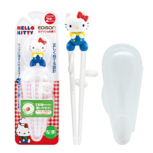 EDISONmama(エジソンママ) エジソンのお箸I 16cm 2歳~就学前 左手用/ハローキティ レトロ ケース付 ハローキティ(左手用)