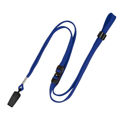 オープン工業 ループクリップ ストラップ ネックストラップ 紐 ひも クリップ 名札 10本 ブルー 青 NB-29-BU