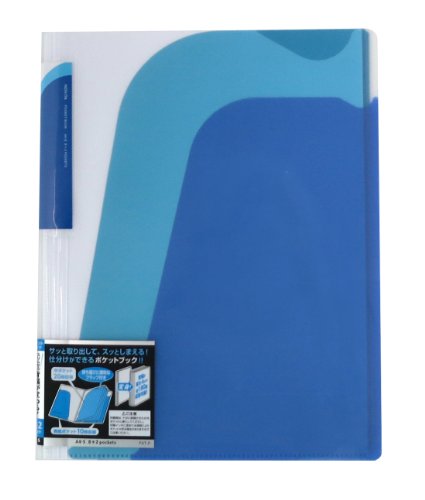 コクヨ ポケットブック ノビータ 固定式 表紙2ポケット 中8ポケット A4 青 ラ-N210B